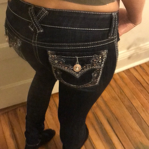 Dark sequin pocket jeans - Picture 2 of 2
